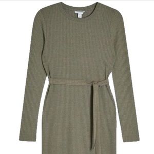 Topshop belted dress.